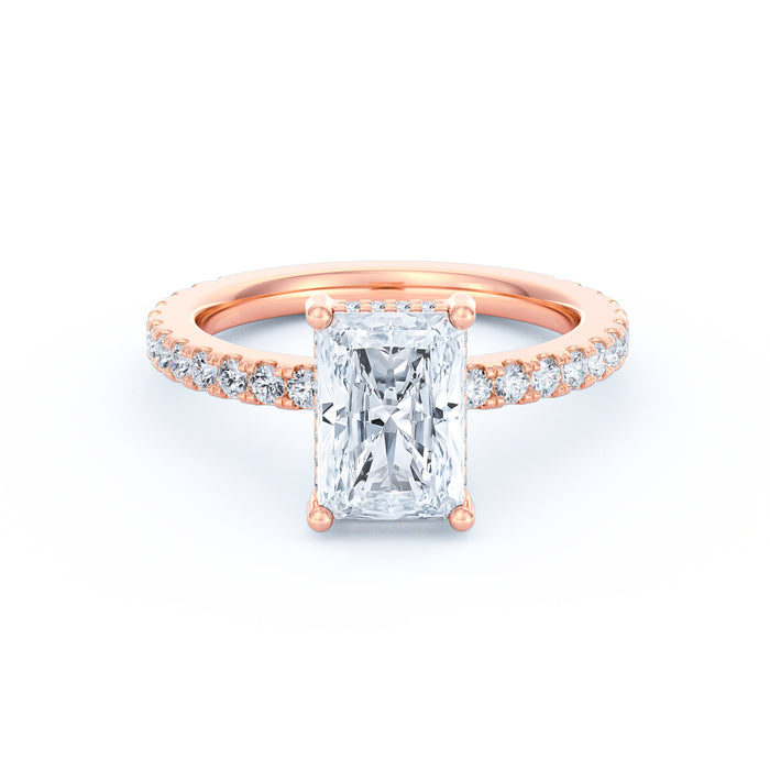 Avery | 2ct Radiant Cut Pavé Band Engagement Ring