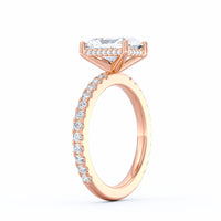 Avery | 2ct Radiant Cut Pavé Band Engagement Ring