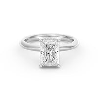 Sienna | 2ct Radiant Cut Hidden Halo Engagement Ring