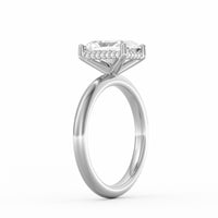 Sienna | 2ct Radiant Cut Hidden Halo Engagement Ring