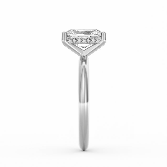 Sienna | 2ct Radiant Cut Hidden Halo Engagement Ring