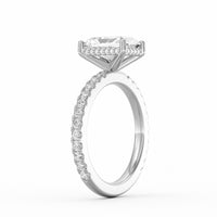 Avery | 2ct Radiant Cut Pavé Band Engagement Ring