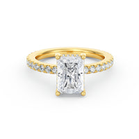 Avery | 2ct Radiant Cut Pavé Band Engagement Ring