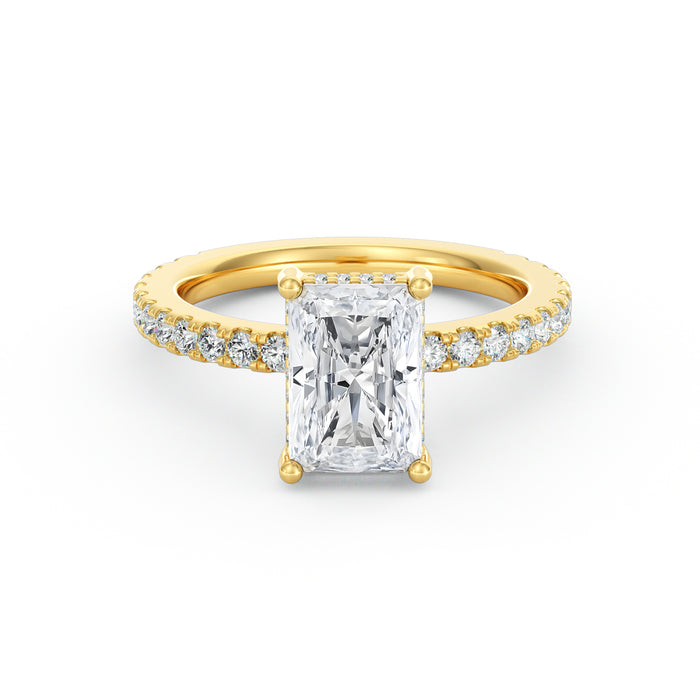 Avery | 2ct Radiant Cut Pavé Band Engagement Ring