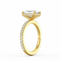 Avery | 2ct Radiant Cut Pavé Band Engagement Ring