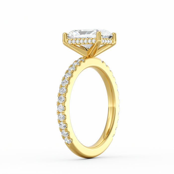 Avery | 2ct Radiant Cut Pavé Band Engagement Ring