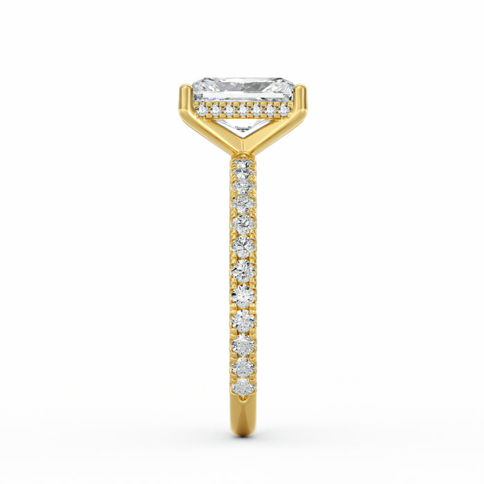 Avery | 2ct Radiant Cut Pavé Band Engagement Ring