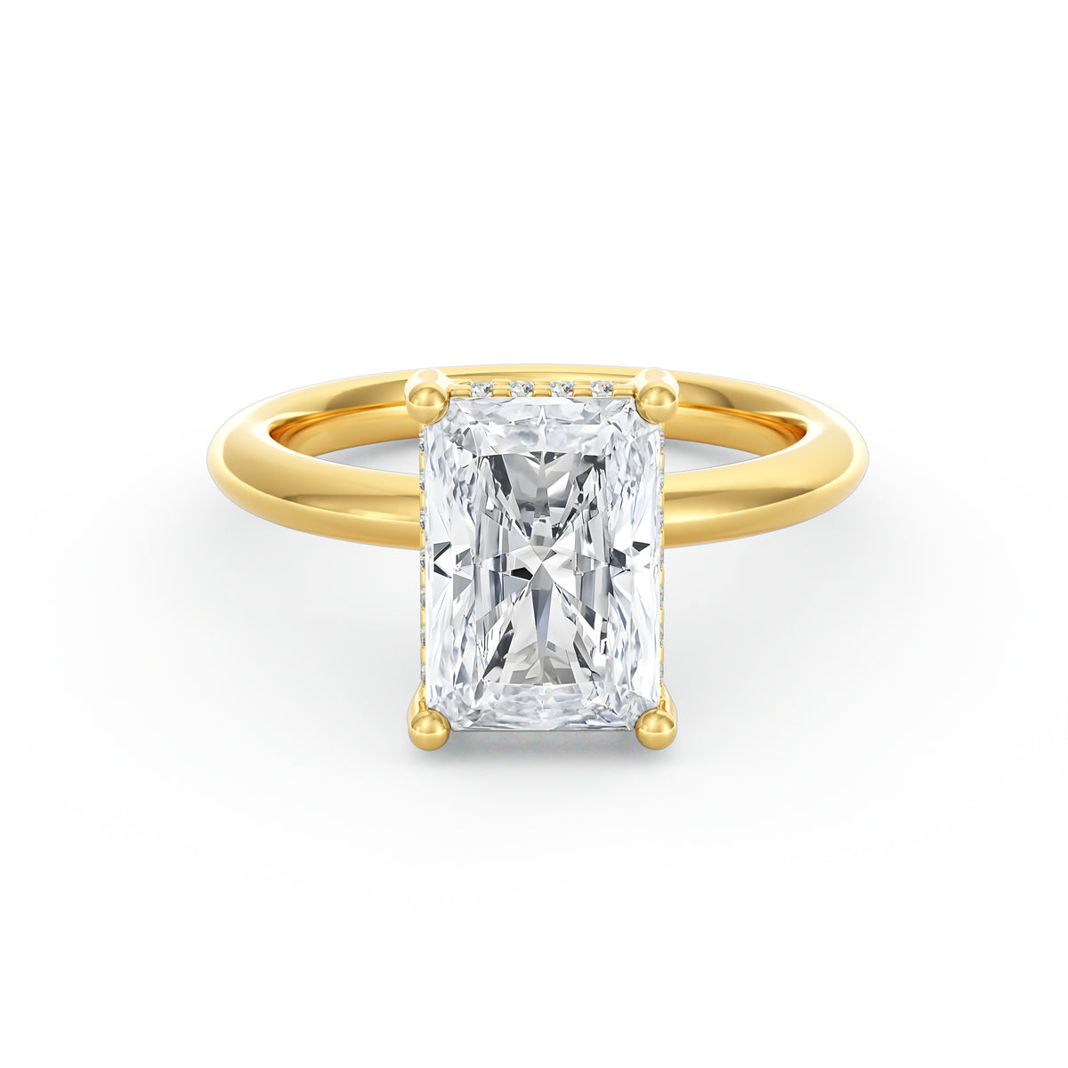 Sienna | 3ct Radiant Cut Hidden Halo Engagement Ring