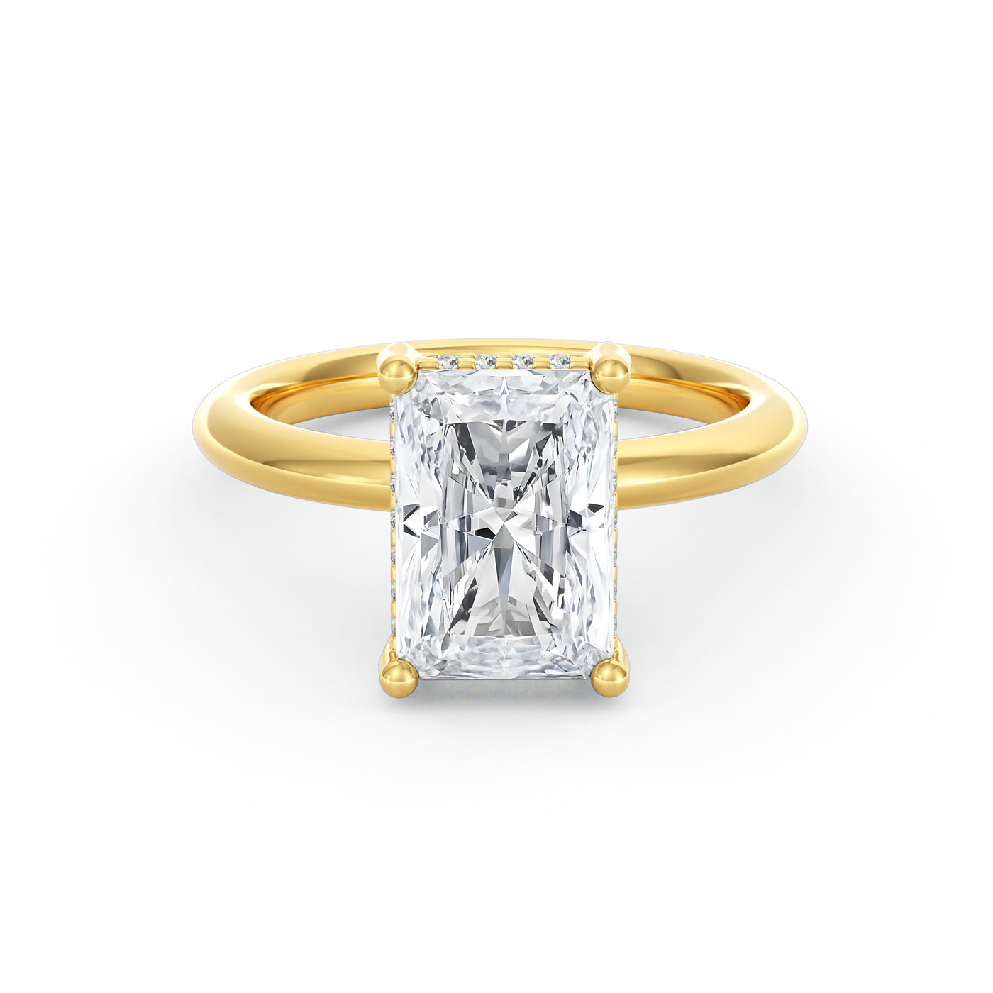 Sienna | 3ct Radiant Cut Hidden Halo Engagement Ring