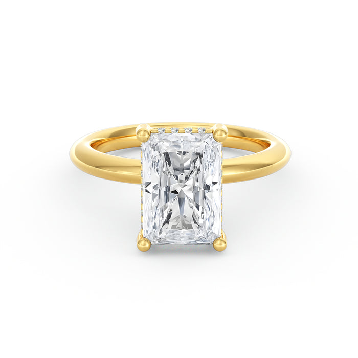 Sienna | 3ct Radiant Cut Hidden Halo Engagement Ring