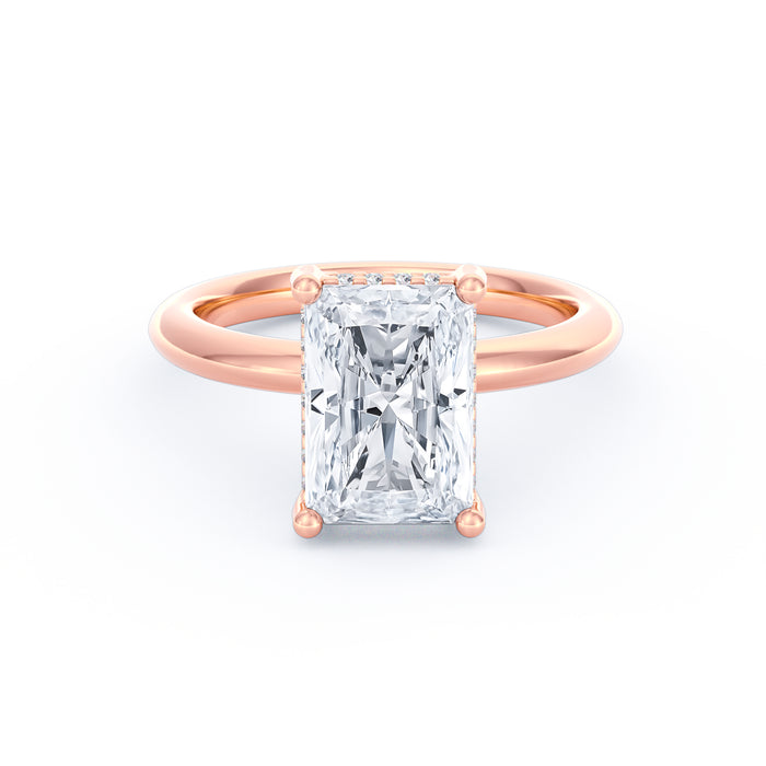 Sienna | 3ct Radiant Cut Hidden Halo Engagement Ring alternate