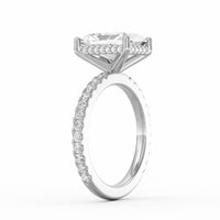 Avery | 3ct Radiant Cut Pavé Band Engagement Ring