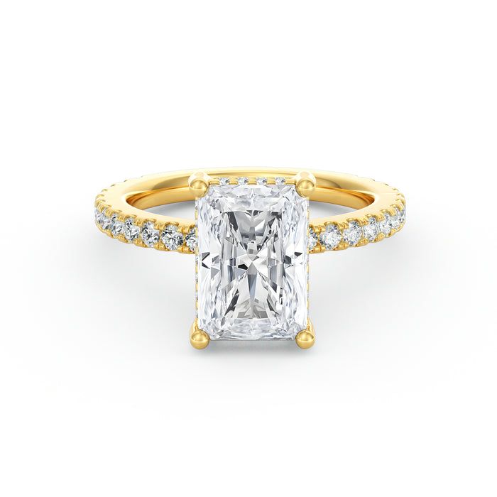 Avery | 3ct Radiant Cut Pavé Band Engagement Ring