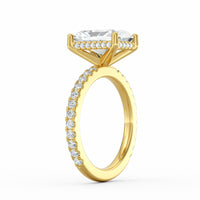 Avery | 3ct Radiant Cut Pavé Band Engagement Ring