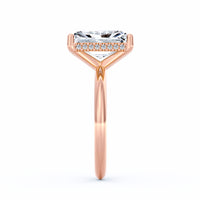 Sienna | 4ct Radiant Cut Hidden Halo Engagement Ring