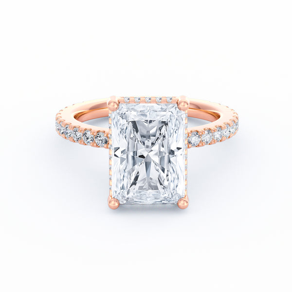 Avery | 4ct Radiant Cut Pavé Band Engagement Ring alternate