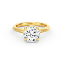 Sienna | 2ct Round Cut Hidden Halo Engagement Ring