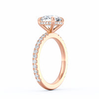 Avery | 2ct Round Cut Pavé Band Engagement Ring