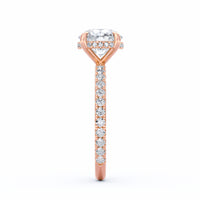 Avery | 2ct Round Cut Pavé Band Engagement Ring