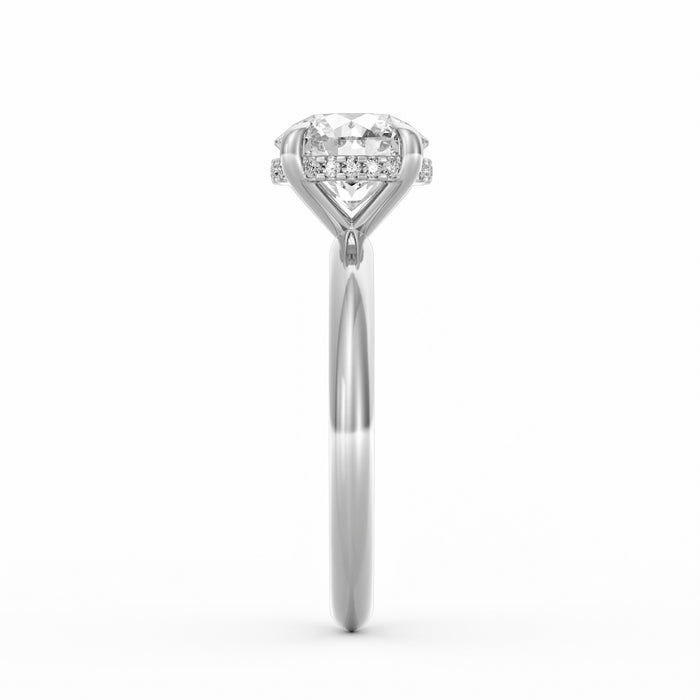 Sienna | 2ct Round Cut Hidden Halo Engagement Ring