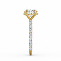 Avery | 2ct Round Cut Pavé Band Engagement Ring