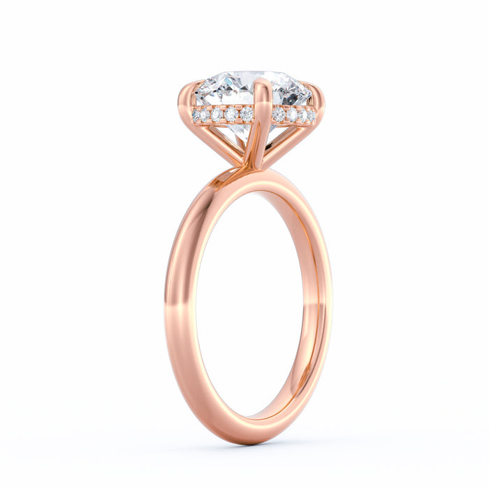 Sienna | 3ct Round Cut Hidden Halo Engagement Ring