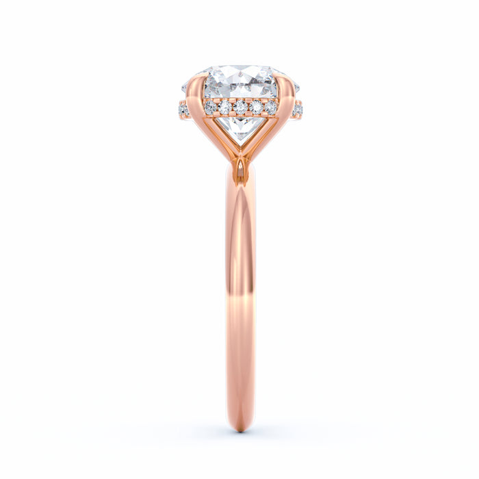 Sienna | 3ct Round Cut Hidden Halo Engagement Ring