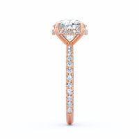 Avery | 3ct Round Cut Pavé Band Engagement Ring
