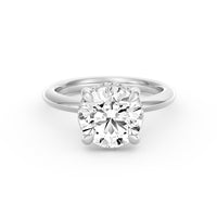 Sienna | 3ct Round Cut Hidden Halo Engagement Ring