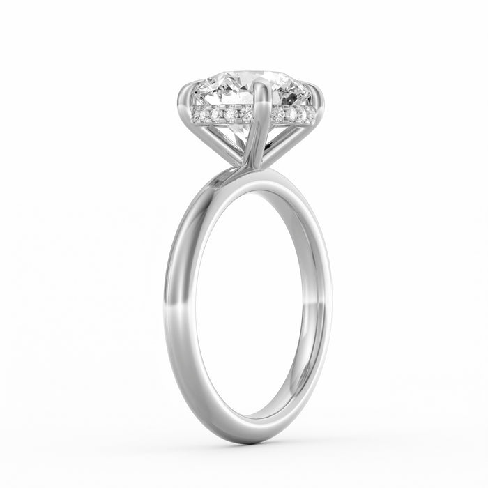 Sienna | 3ct Round Cut Hidden Halo Engagement Ring