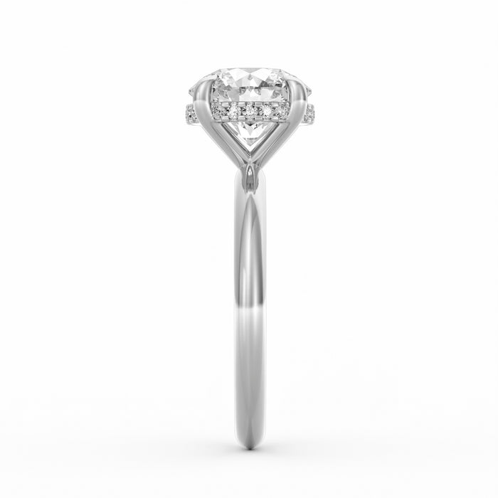 Sienna | 3ct Round Cut Hidden Halo Engagement Ring