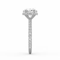 Avery | 3ct Round Cut Pavé Band Engagement Ring