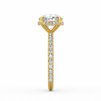 Avery | 3ct Round Cut Pavé Band Engagement Ring