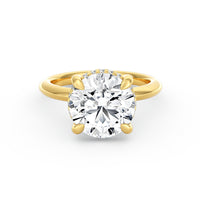 Sienna | 4ct Round Cut Hidden Halo Engagement Ring