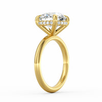 Sienna | 4ct Round Cut Hidden Halo Engagement Ring