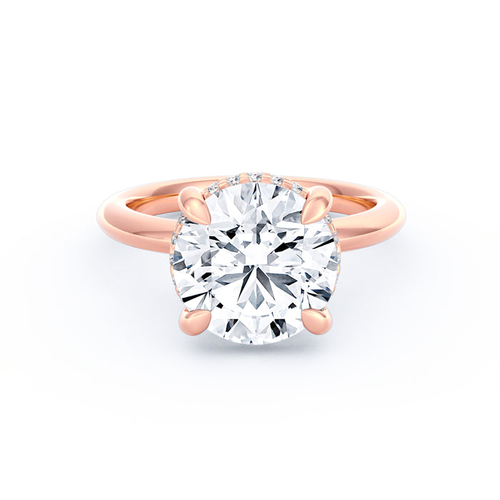 Sienna | 4ct Round Cut Hidden Halo Engagement Ring alternate