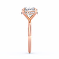 Sienna | 4ct Round Cut Hidden Halo Engagement Ring