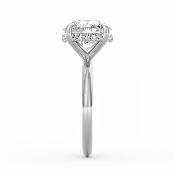 Sienna | 4ct Round Cut Hidden Halo Engagement Ring