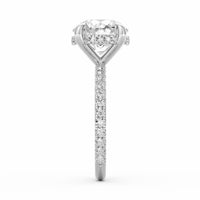 Avery | 4ct Round Cut Pavé Band Engagement Ring
