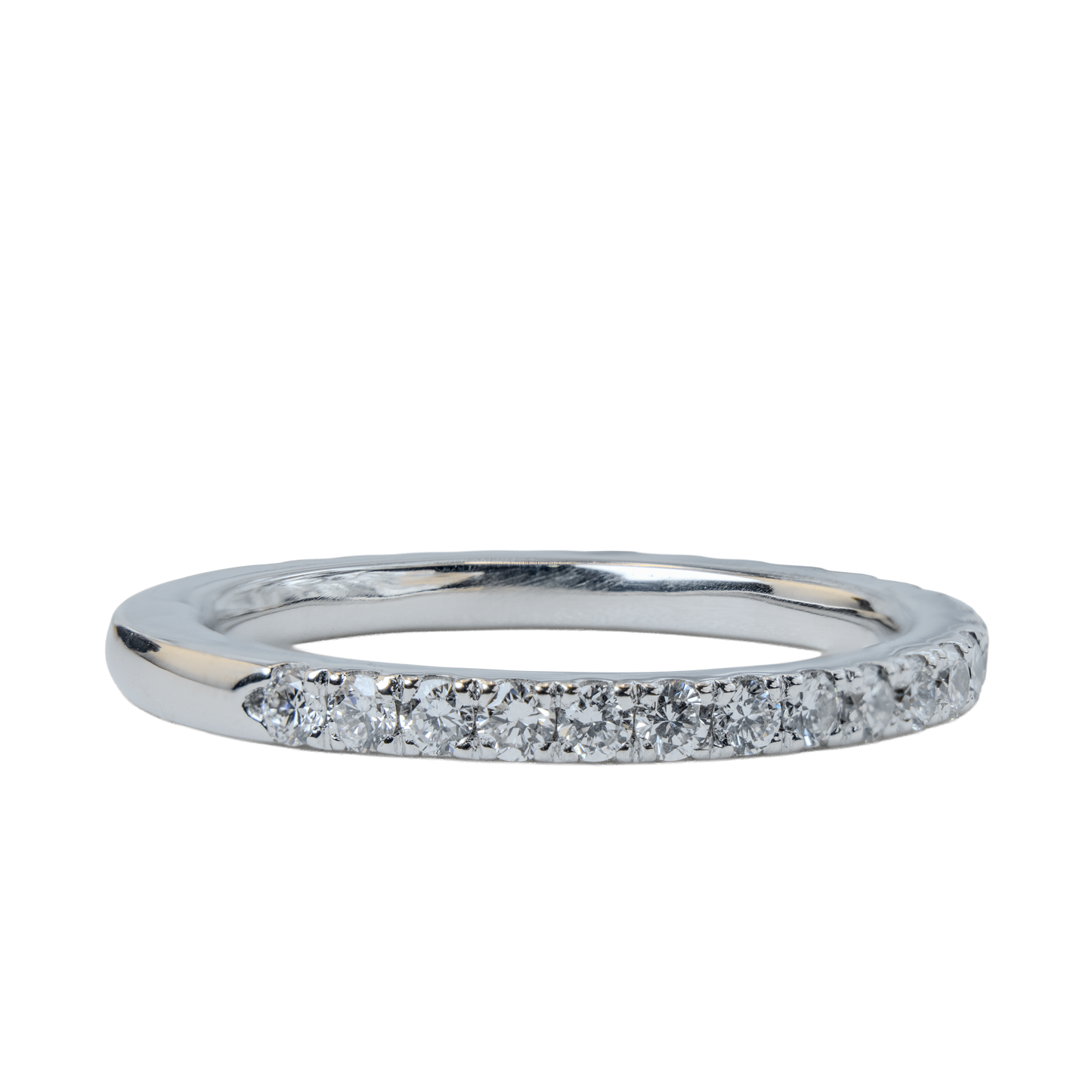 Lab Grown Diamond Pavé Eternity Band Ring 14K White Gold 0.617ct TCW