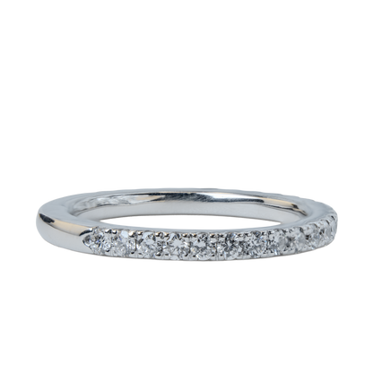 Lab Grown Diamond Pavé Eternity Band Ring 14K White Gold 0.617ct TCW