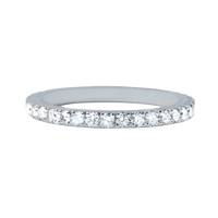Lab Grown Diamond Pavé Eternity Band Ring 14K White Gold 0.617ct TCW