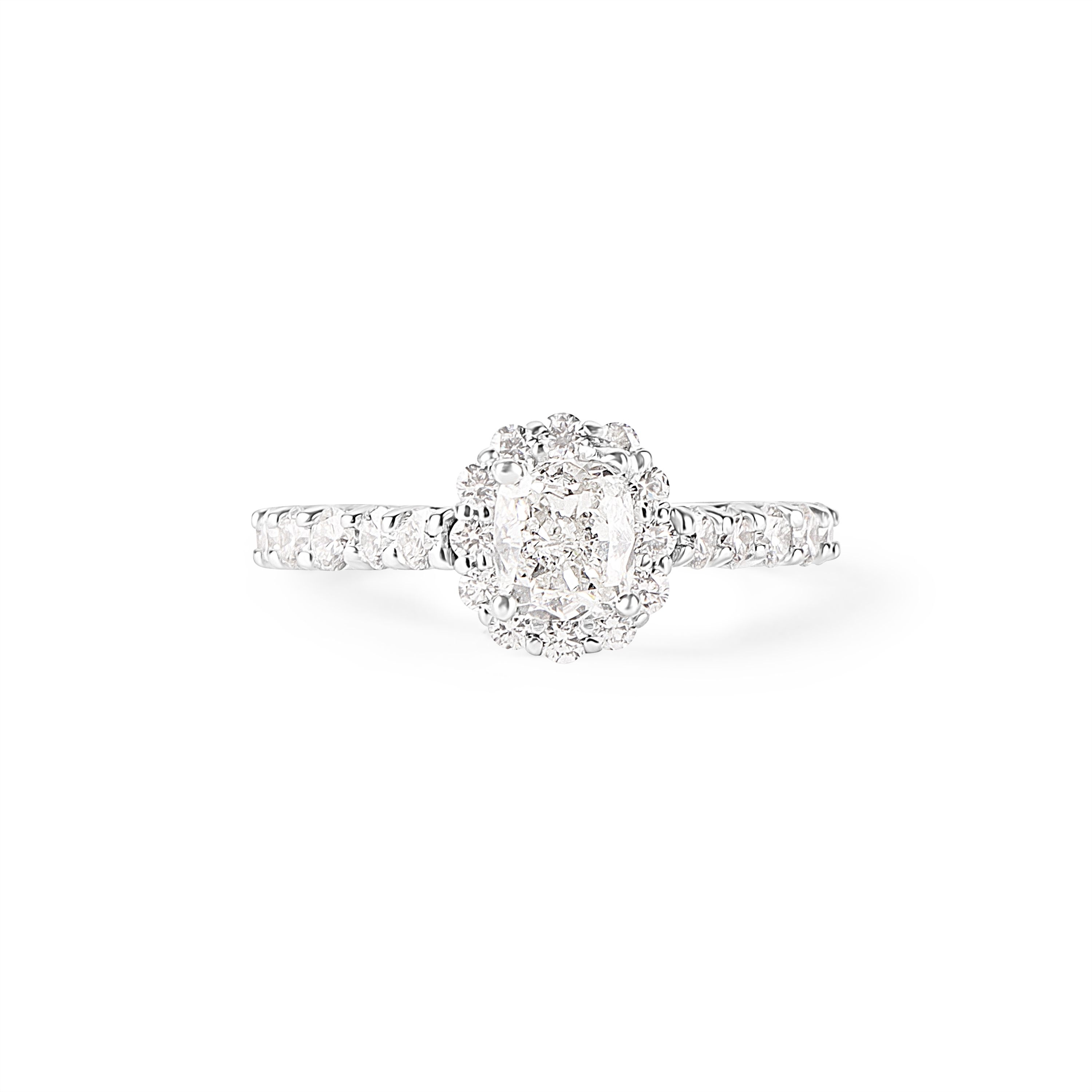 Shared Prong Circle Diamond Ring